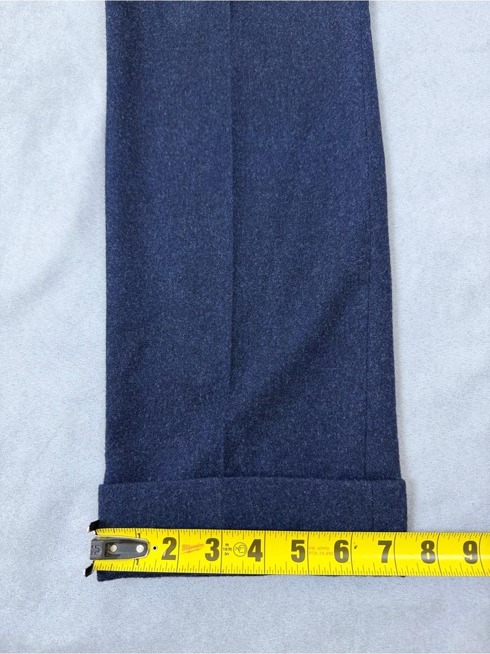 Chloe Women’s Wool Cashmere Trousers Abyss Blue Made in Italy - Picture 12 of 12